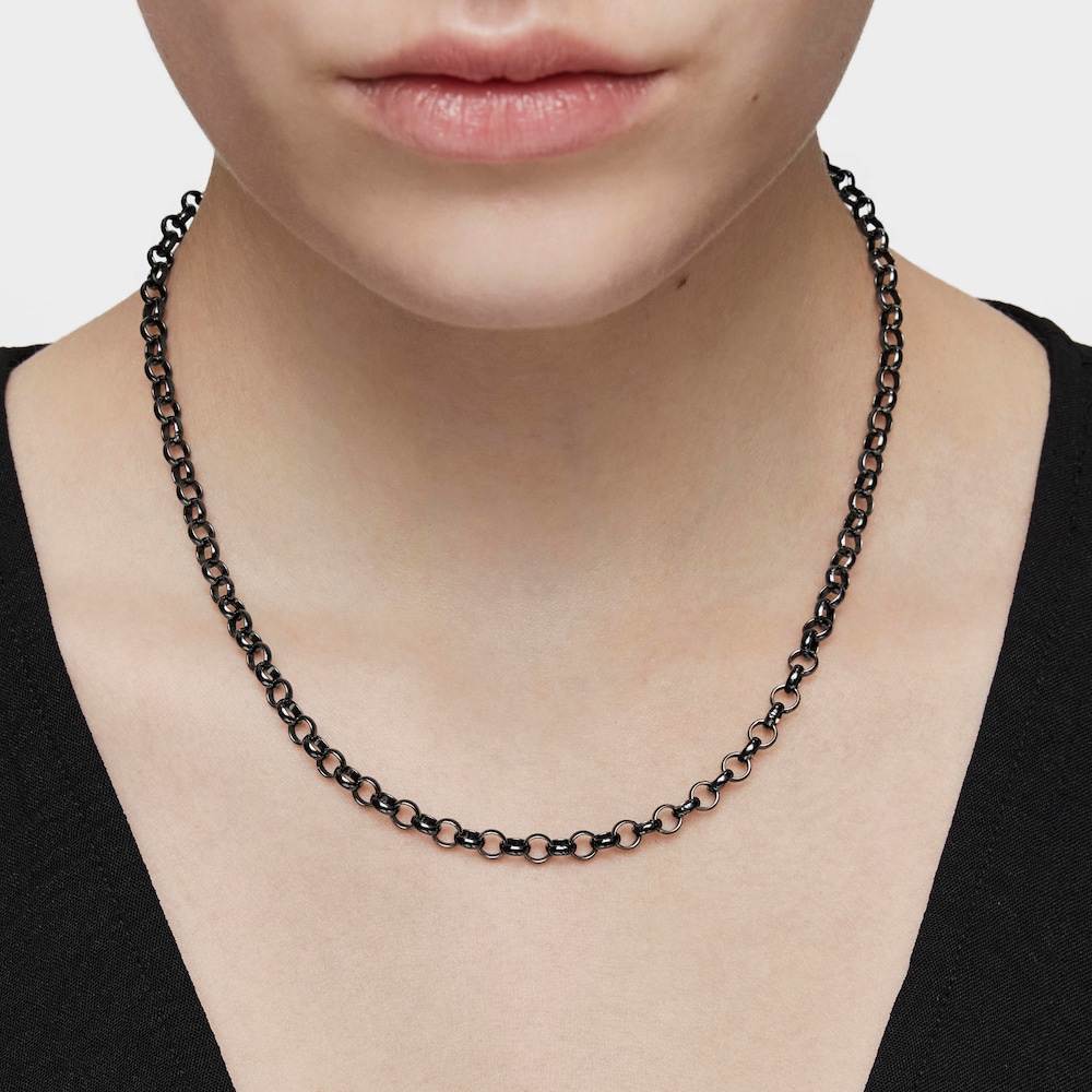 Gargantilla de plata dark silver 42 cm Hold image number 4