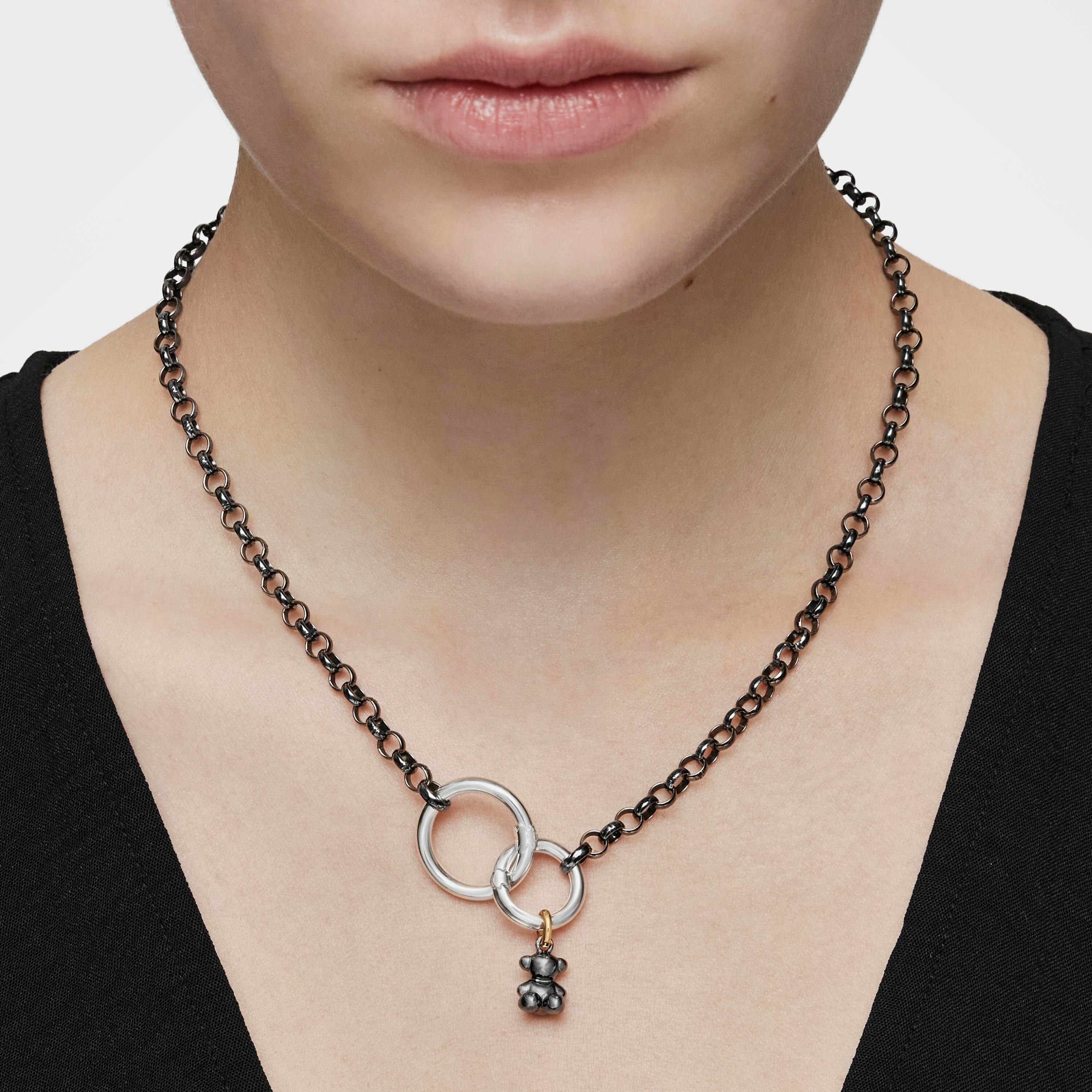 42 cm Dark Silver Hold Choker. | TOUS