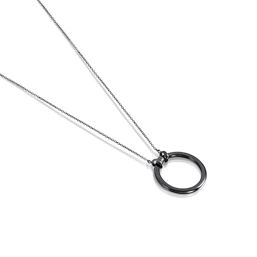 Dark Silver Hold Necklace 1 1-10" motif 35 43-100