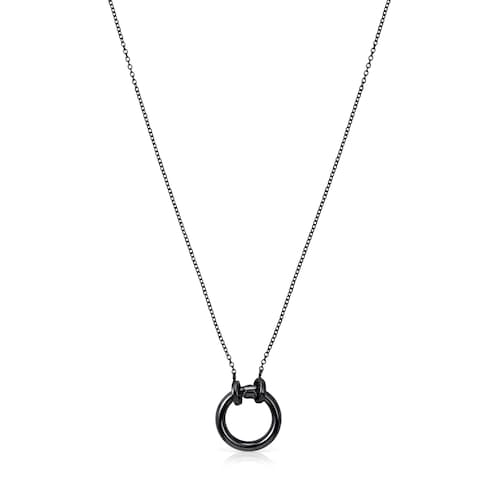Dark Silver Hold Necklace 63-100" motif