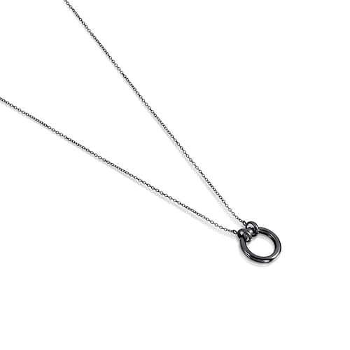 Dark Silver Hold Necklace 63-100" motif