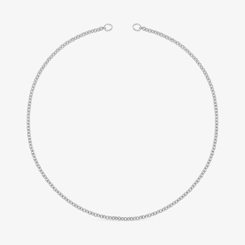 Gargantilla de plata de anilla peque&ntilde;a, 42&nbsp;cm. Hold