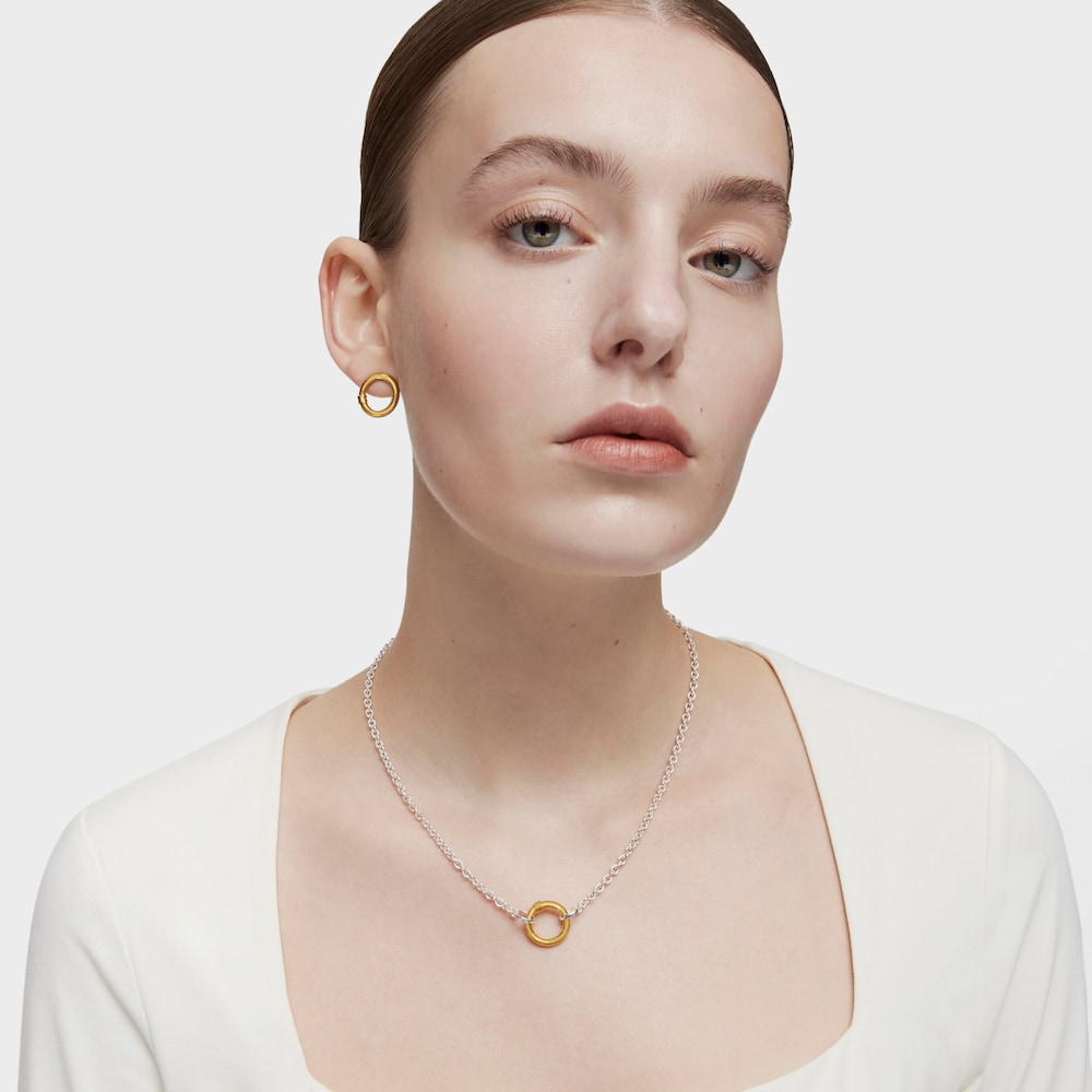 Gargantilla de plata de anilla peque&ntilde;a, 42&nbsp;cm. Hold