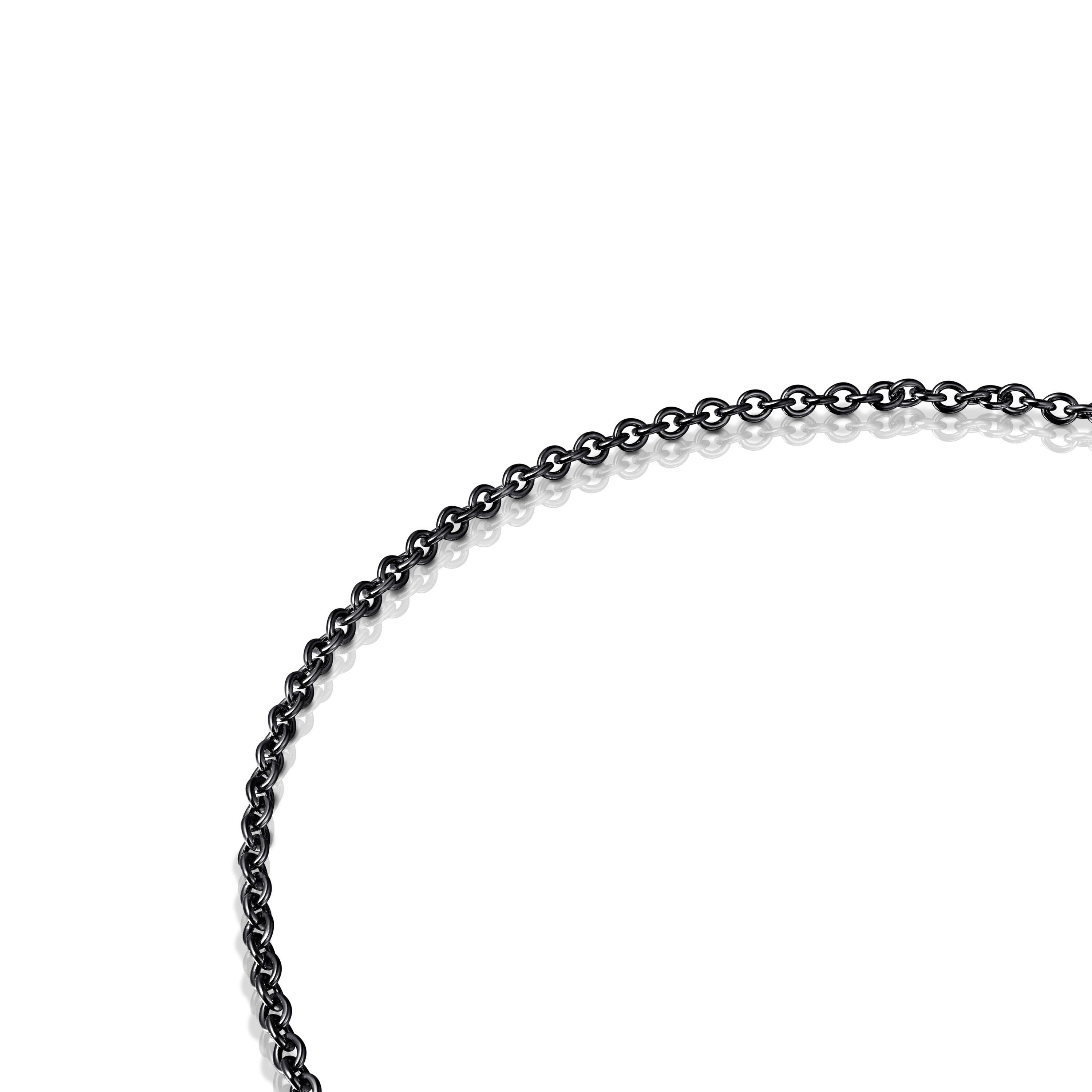 42 cm Dark Silver Hold small ring Choker.