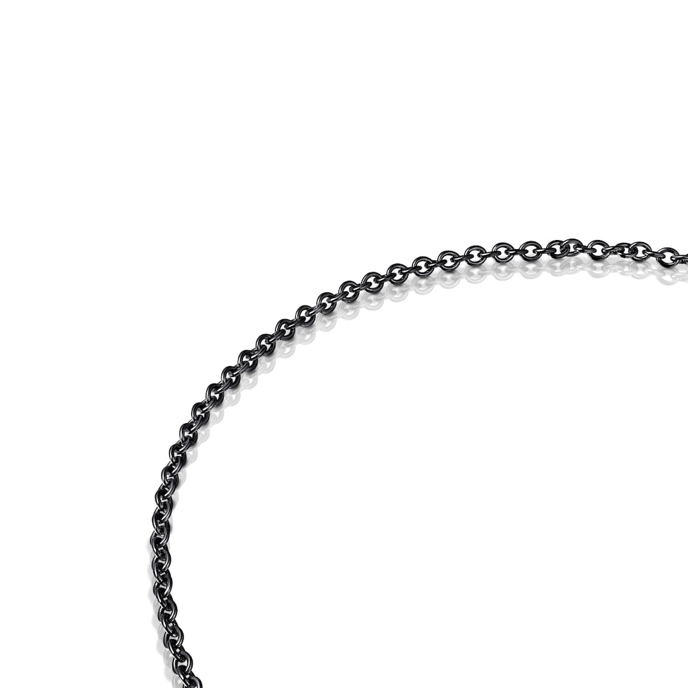 42 cm Dark Silver Hold small ring Choker