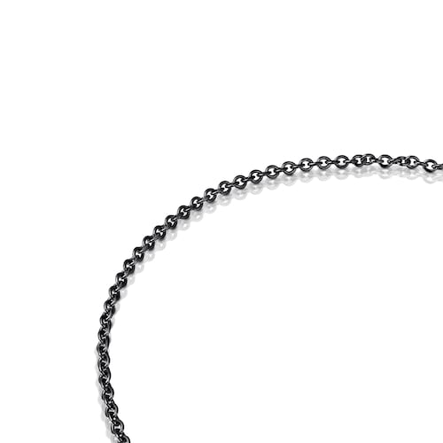 42 cm Dark Silver Hold small ring Choker