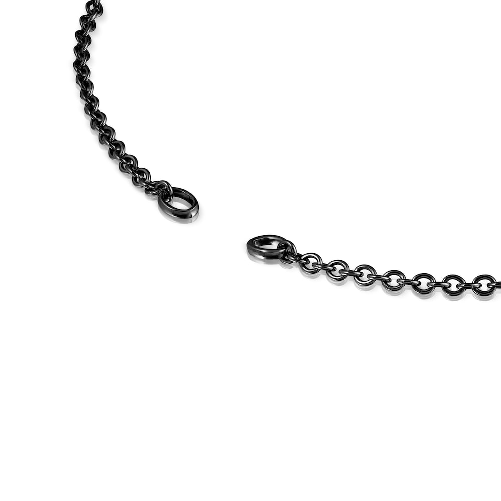 42 cm Dark Silver Hold small ring Choker