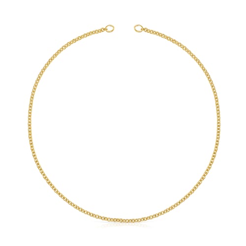 Gargantilla con baño de oro 18 kt sobre plata Hold