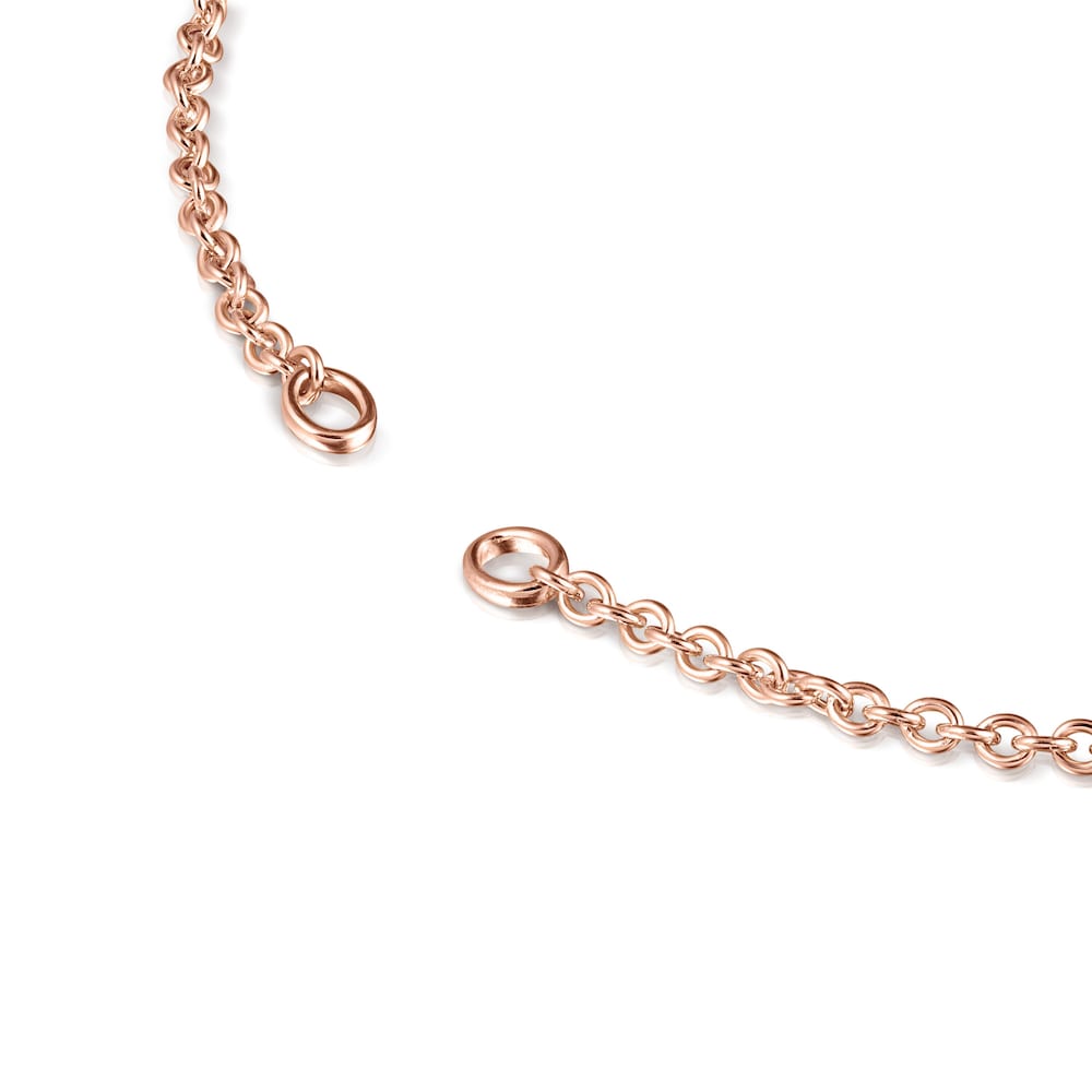 Girocollo placcato oro rosa 18 kt su supporto in argento