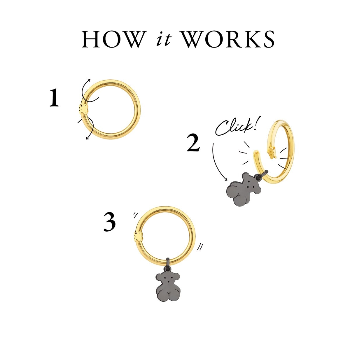 Gold Hold Earrings push back
