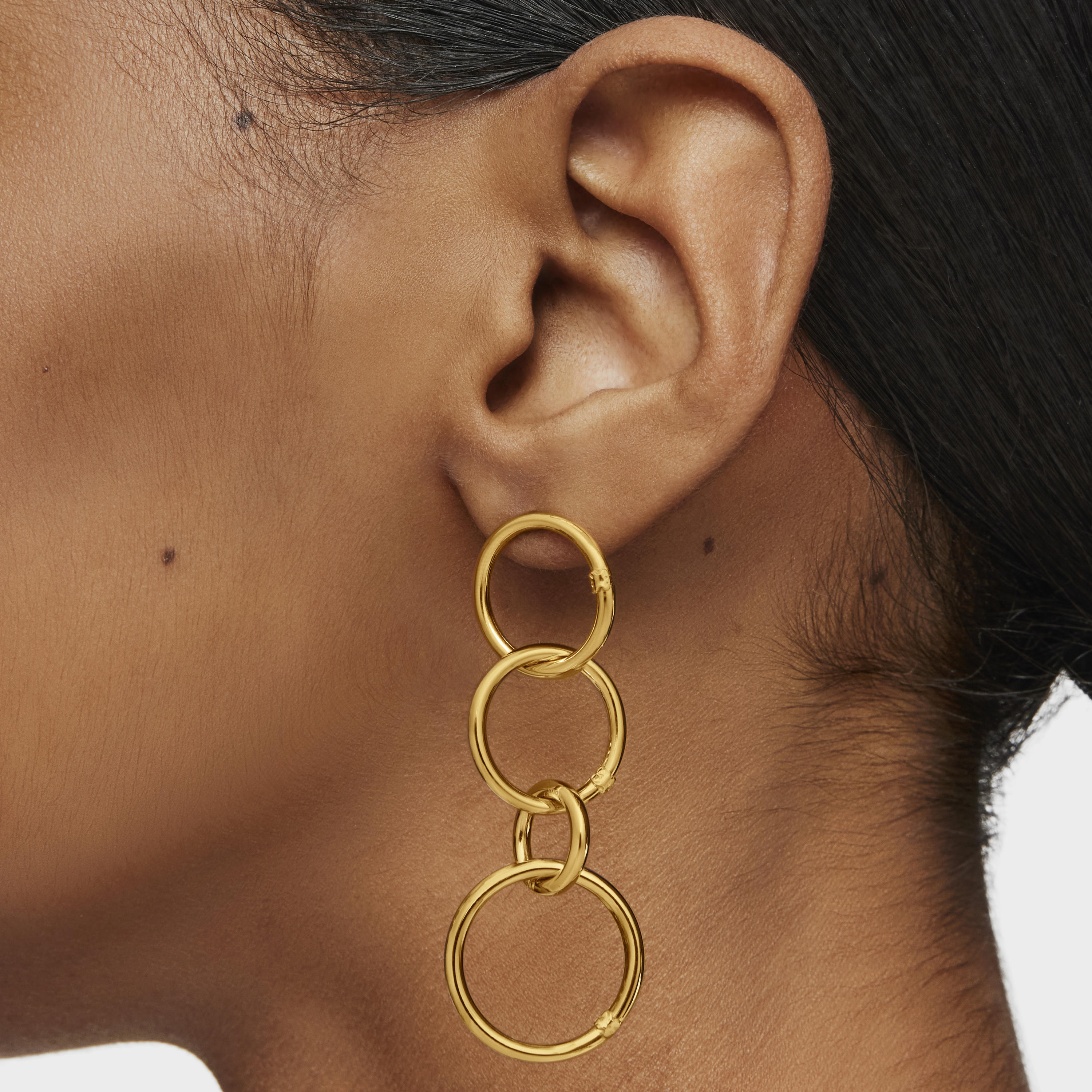 18K solid gold Hold Earrings push back