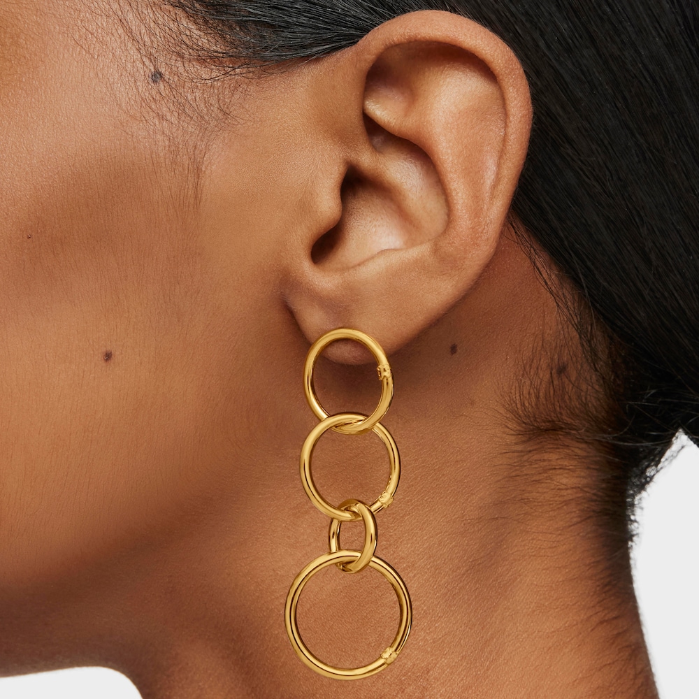 18K solid gold Hold Earrings push back
