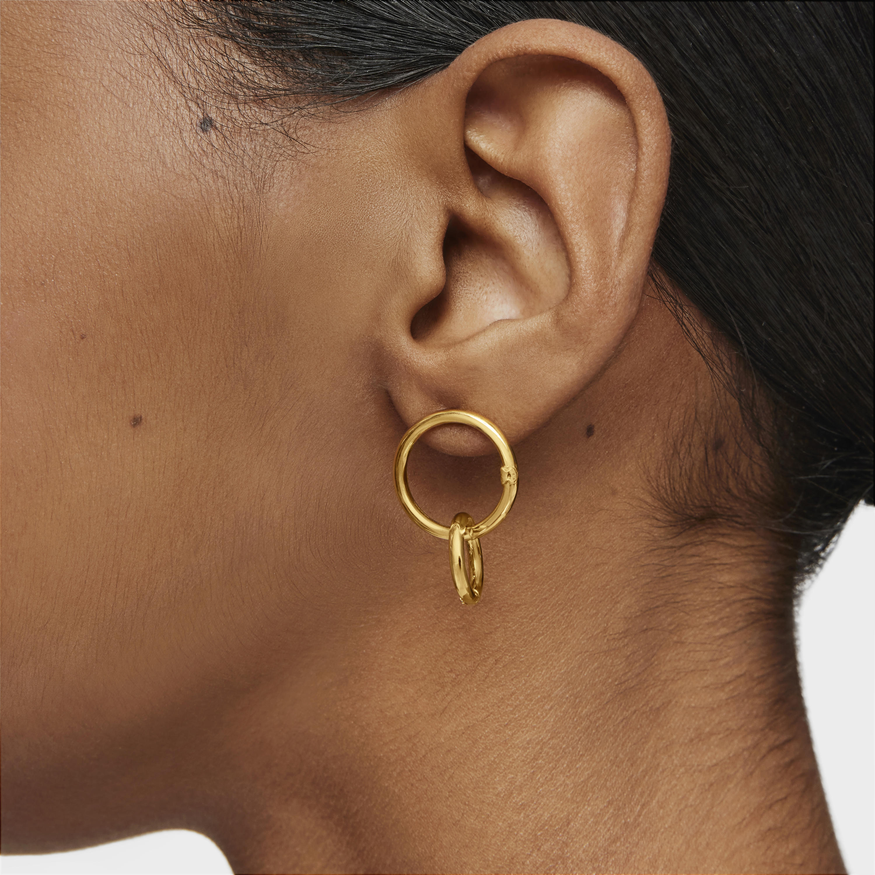 18K solid gold Hold Earrings push back