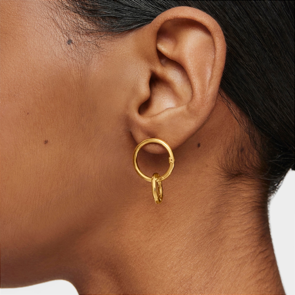 18K solid gold Hold Earrings push back
