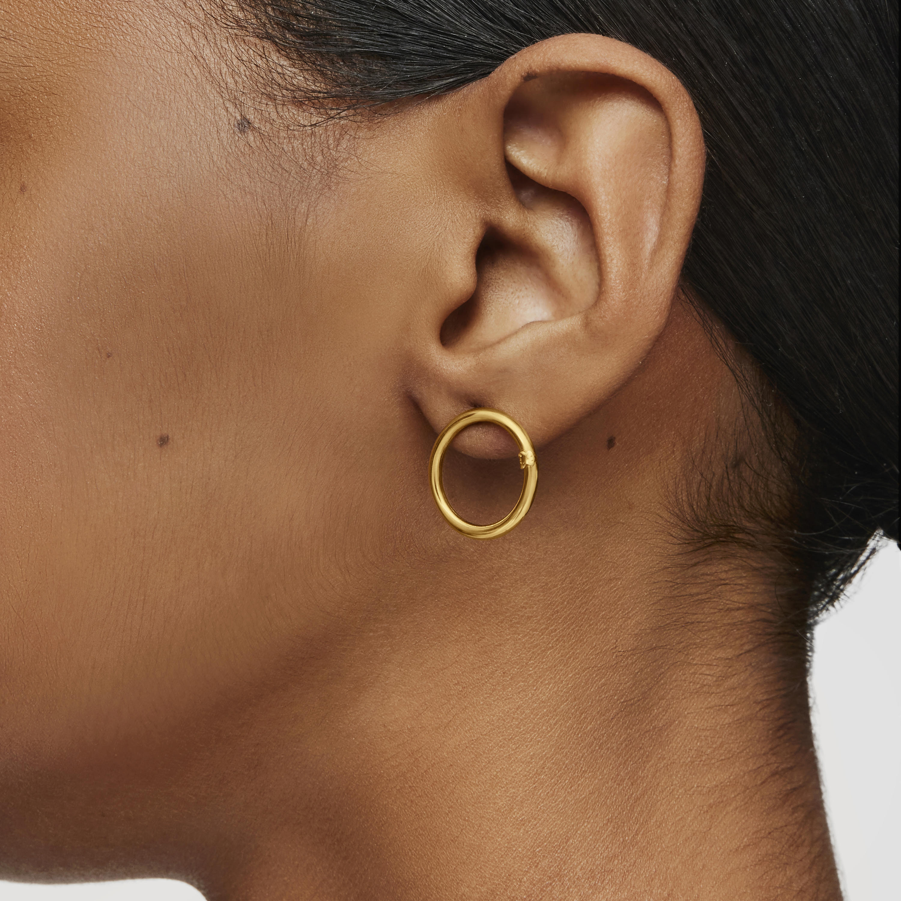 18K solid gold Hold Earrings push back