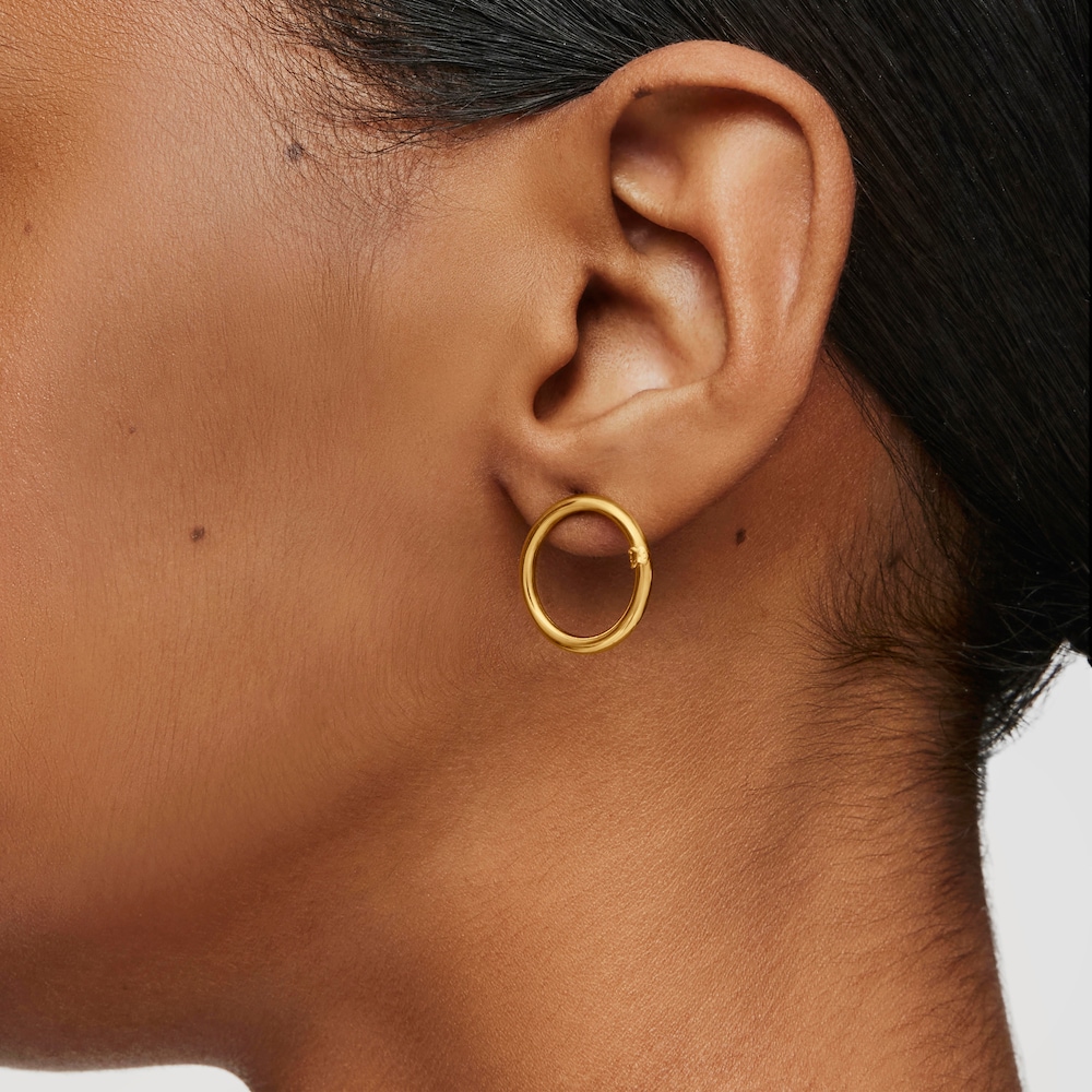 18K solid gold Hold Earrings push back