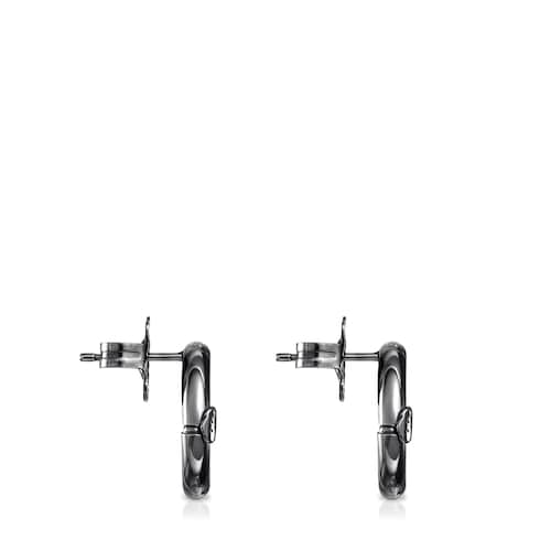 Arracades petites Hold de Plata Dark Silver