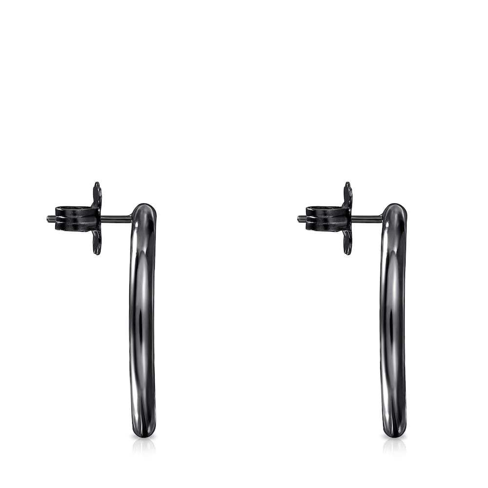 Aretes grandes Hold de Plata Dark Silver