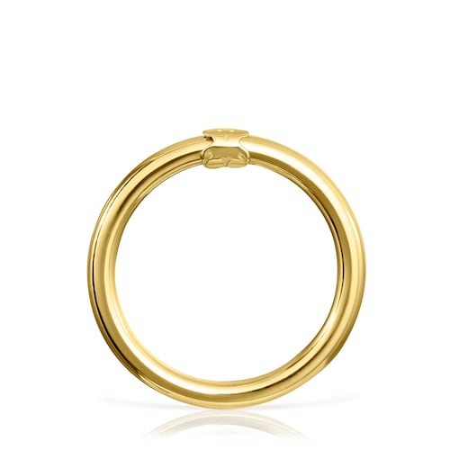 Anilla grande con baño de oro 18 kt sobre plata Hold