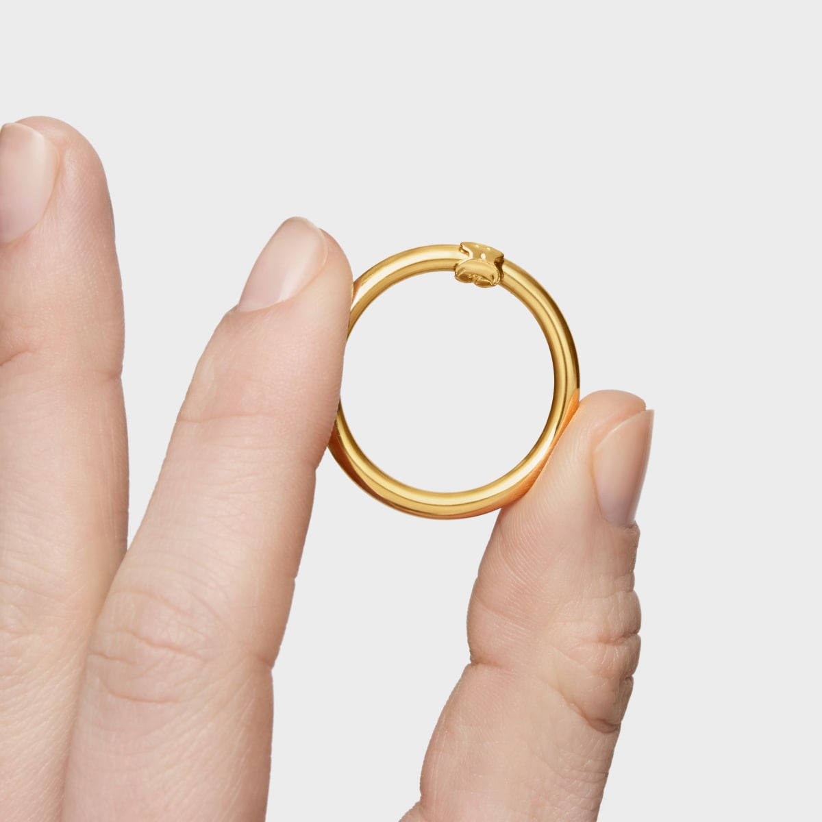 Large Vermeil Silver Hold Ring