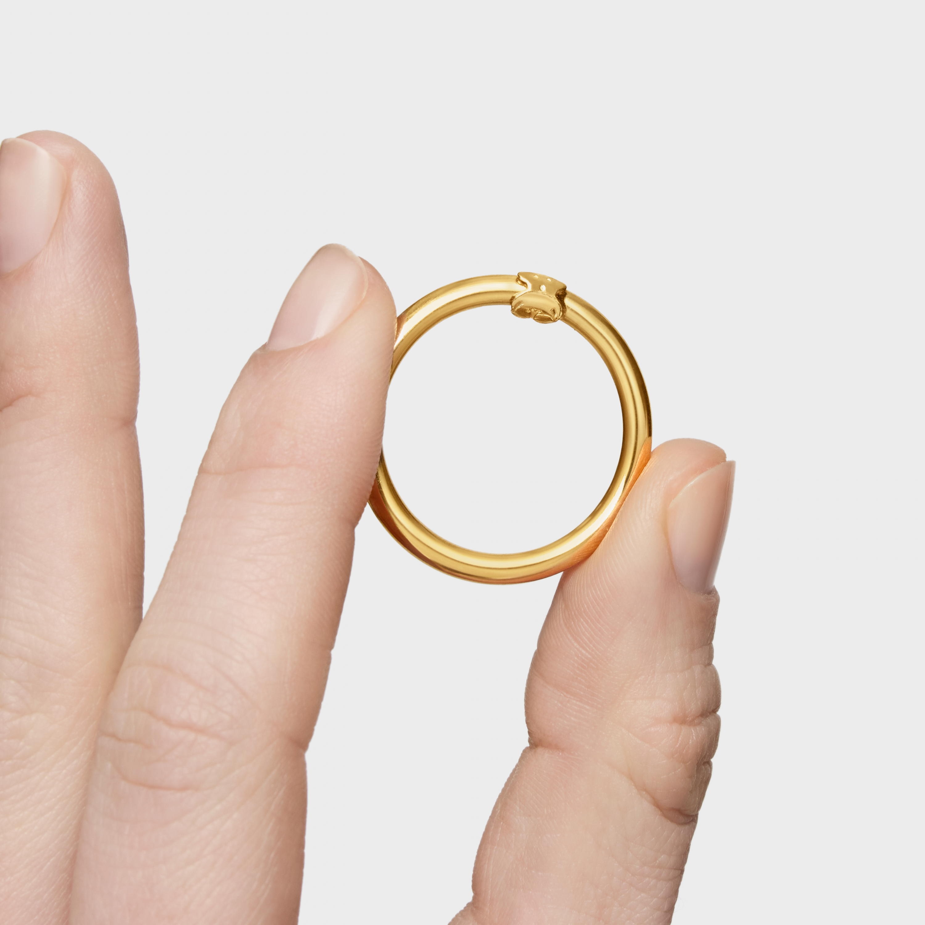 Large Vermeil Silver Hold Ring