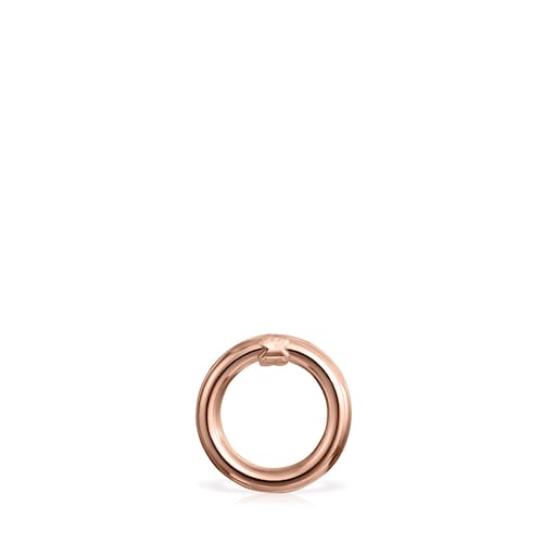 Anilla pequeña con baño de oro rosa 18 kt sobre plata Hold