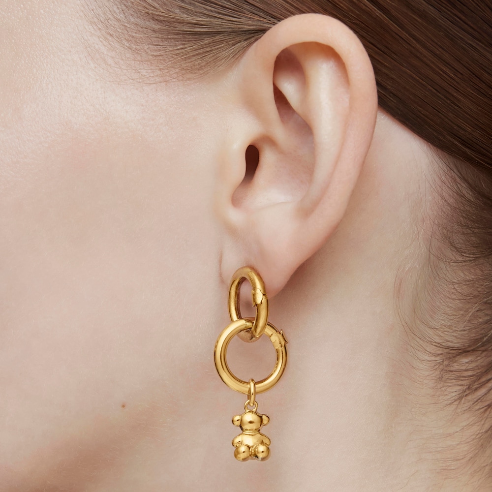 Piccolo anello con placcatura in oro 18 kt su argento Hold