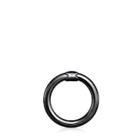 Anilla mediana de plata dark silver Hold
