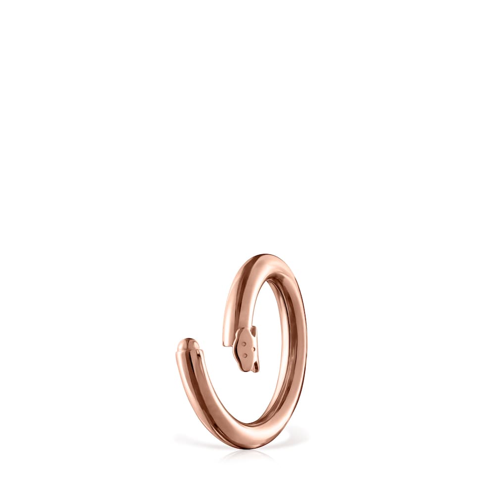 Anilla mediana con baño de oro rosa 18 kt sobre plata Hold image number 1