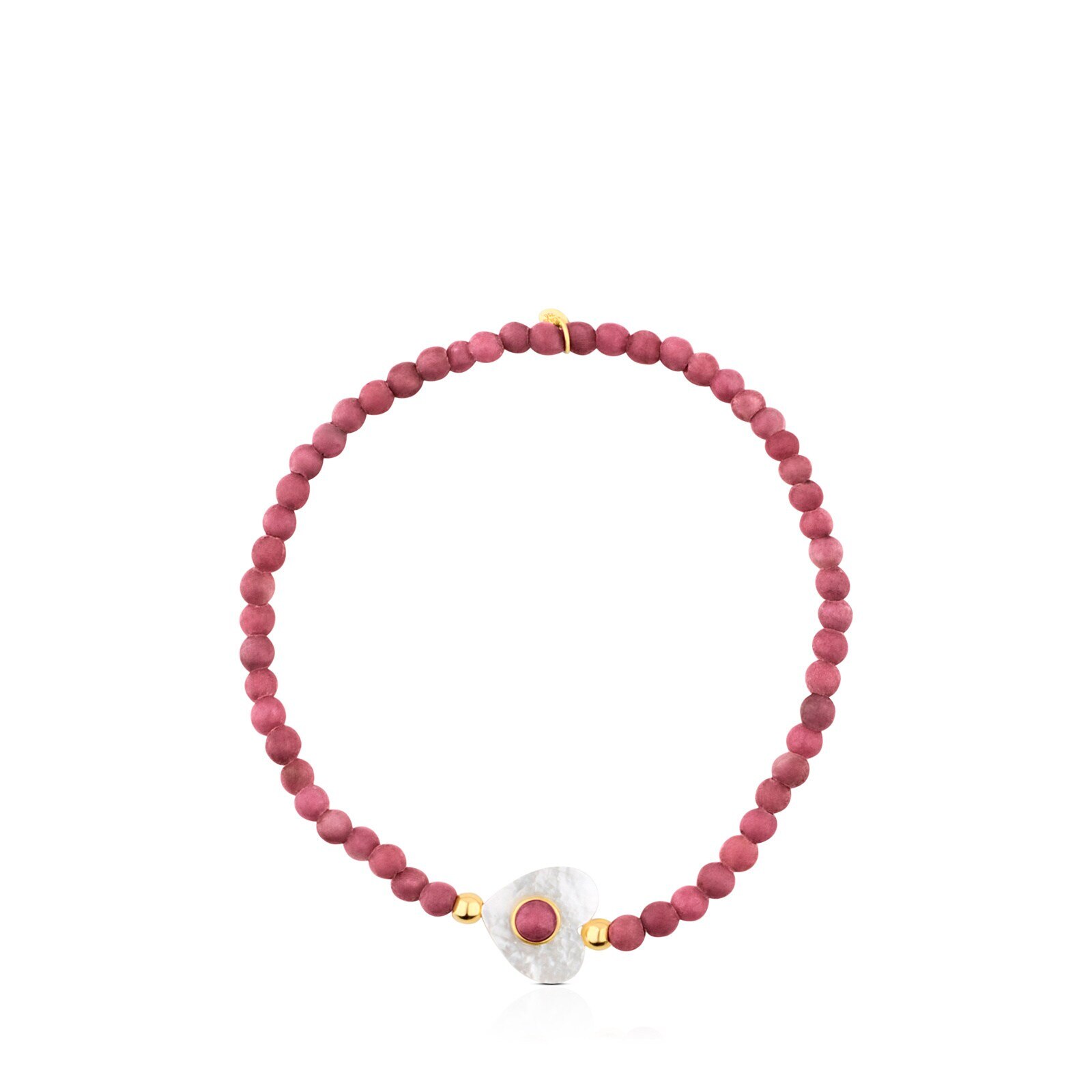 Gold Super Power Bracelet with Chalcedony and Mother-of-pearl