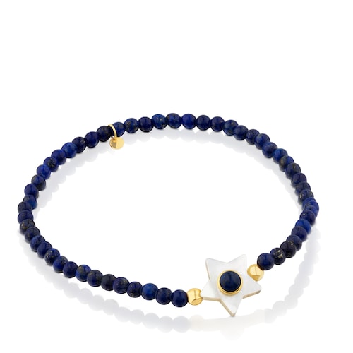 Pulsera Super Power de Lapizlazulis con Oro y N&aacute;car