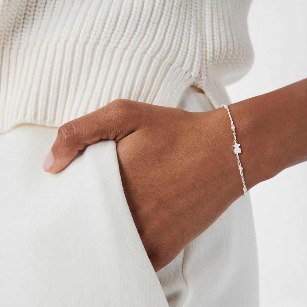 Pulsera de plata con perlas cultivadas de 0,25cmSuper Power image number 5