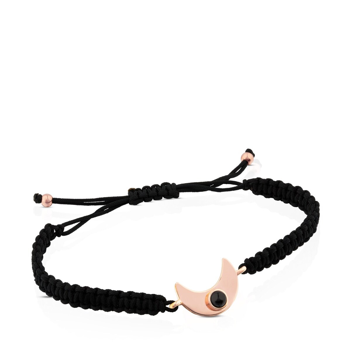 Rose 18K gold vermeil Super Power Bracelet with Cord and Spinel | TOUS