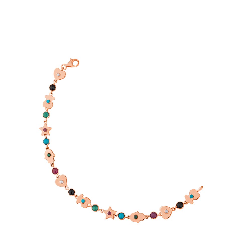 Tous Super Power - Bransoletka z r&oacute;żowego srebra Vermeil z kamieniami