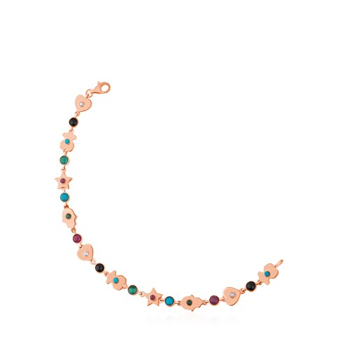 Tous Super Power - Bransoletka z różowego srebra Vermeil z kamieniami image number 0