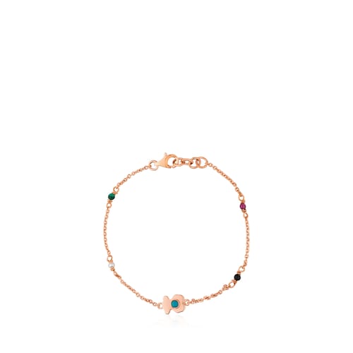 Rose Vermeil Silver Super Power Bracelet with Gemstones