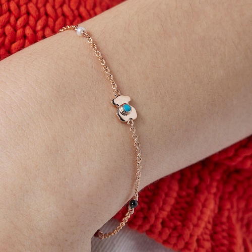 Rose Vermeil Silver Super Power Bracelet with Gemstones