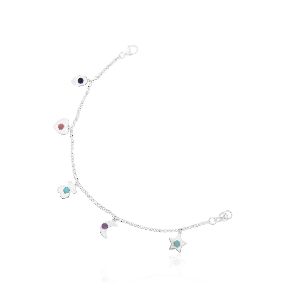 Pulsera de plata con gemas Super Power