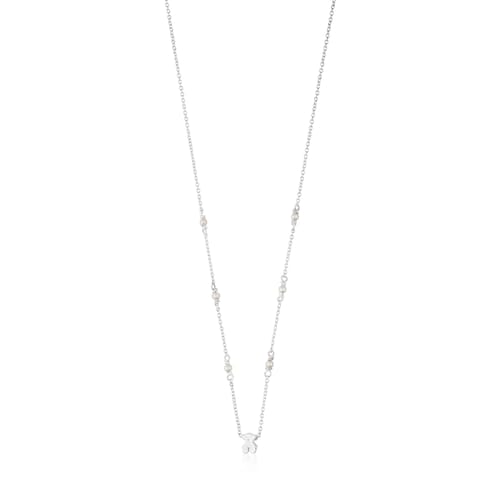 Silver Super Power Necklace with Pearls