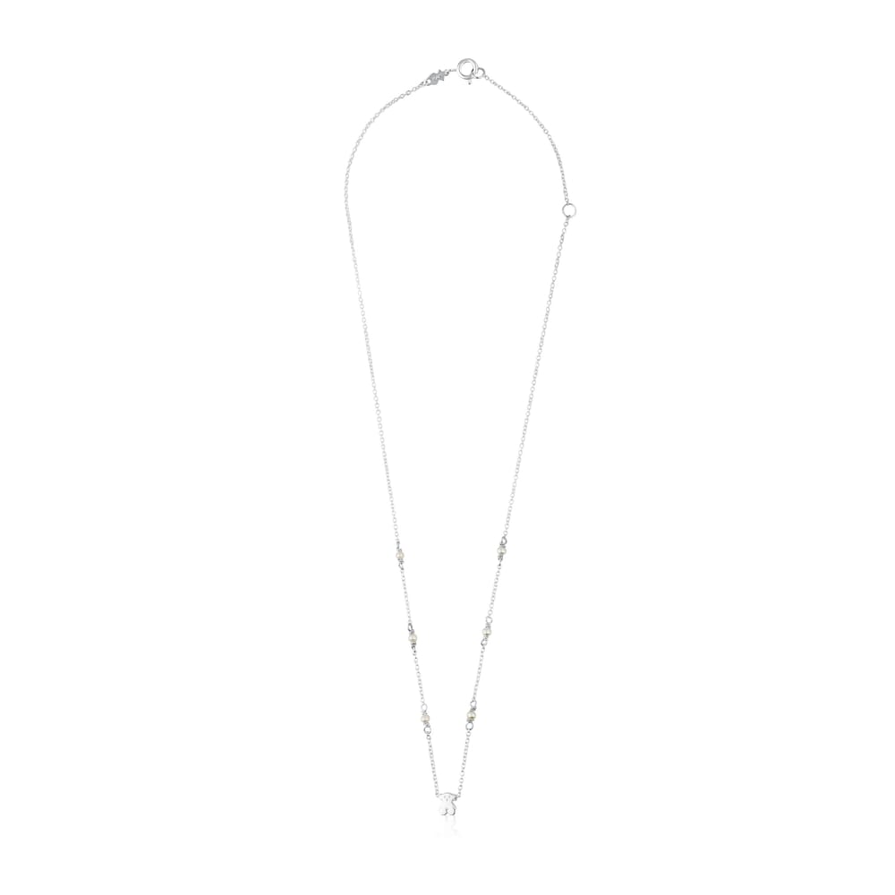 Silver Super Power Necklace with Pearls Silver Super Power Necklace with Pearls