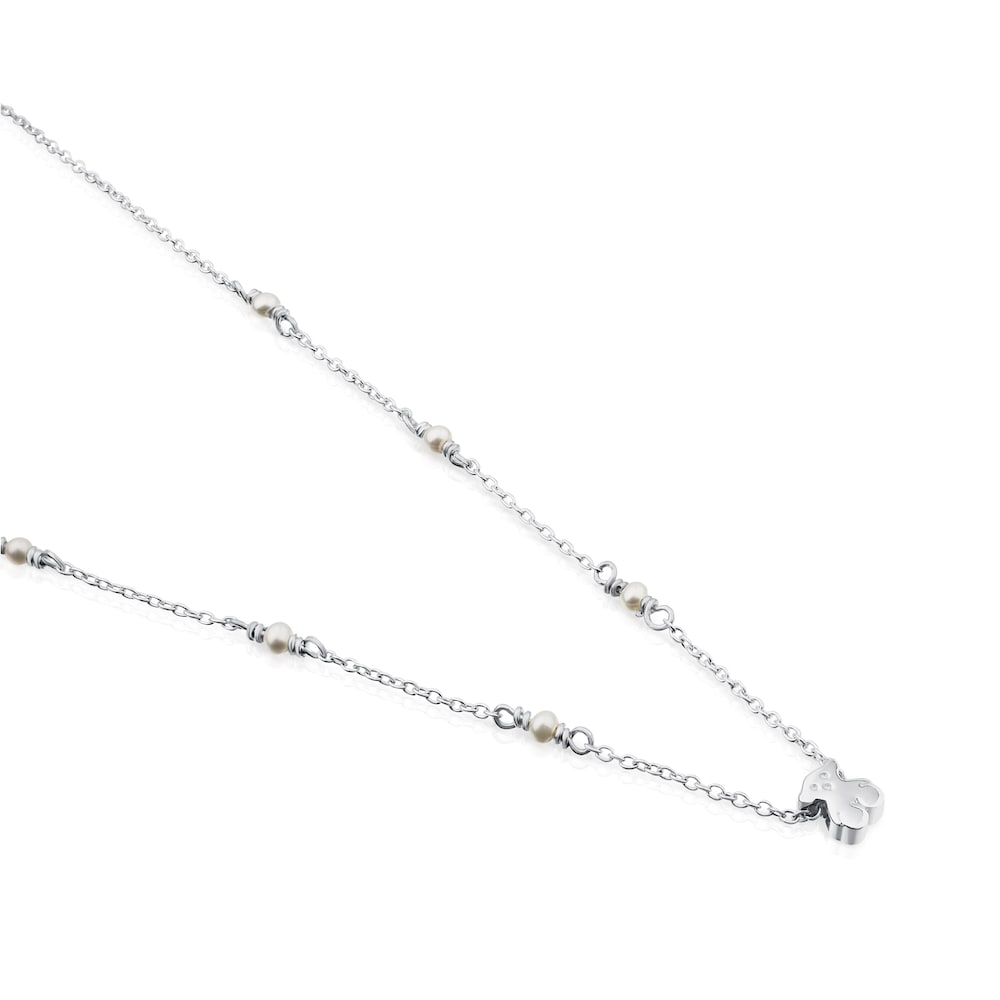 Silver Super Power Necklace with Pearls Silver Super Power Necklace with Pearls