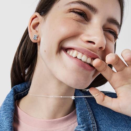 Silver Super Power Necklace with Pearls
