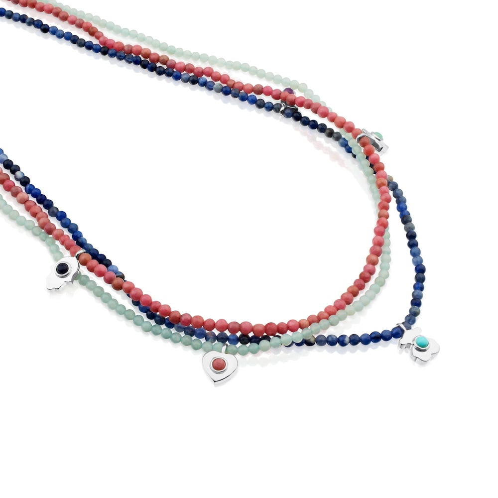 Collier Super Power en Pierres pr&eacute;cieuses avec Argent