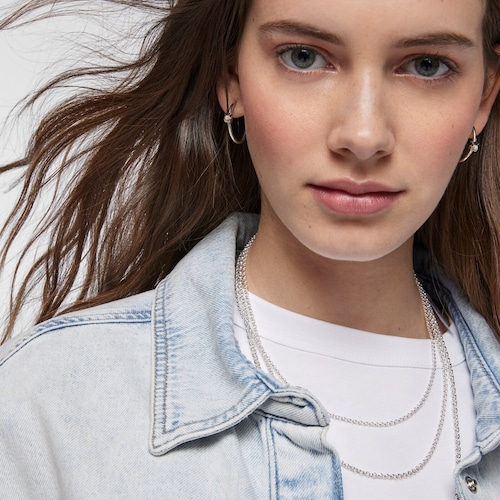 Silver TOUS Super Power hoop Earrings with Pearls