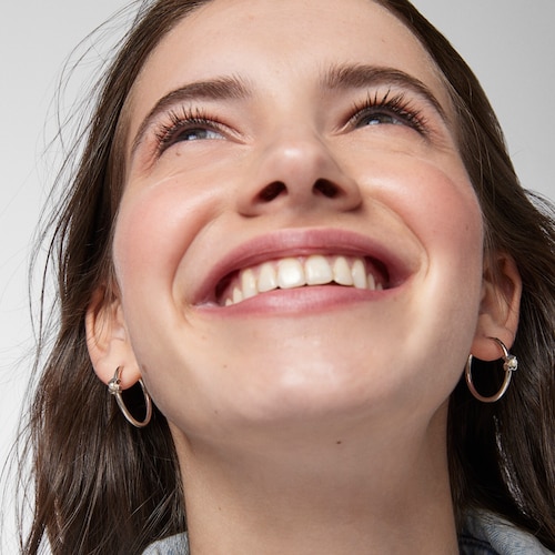 Silver TOUS Super Power hoop Earrings with Pearls