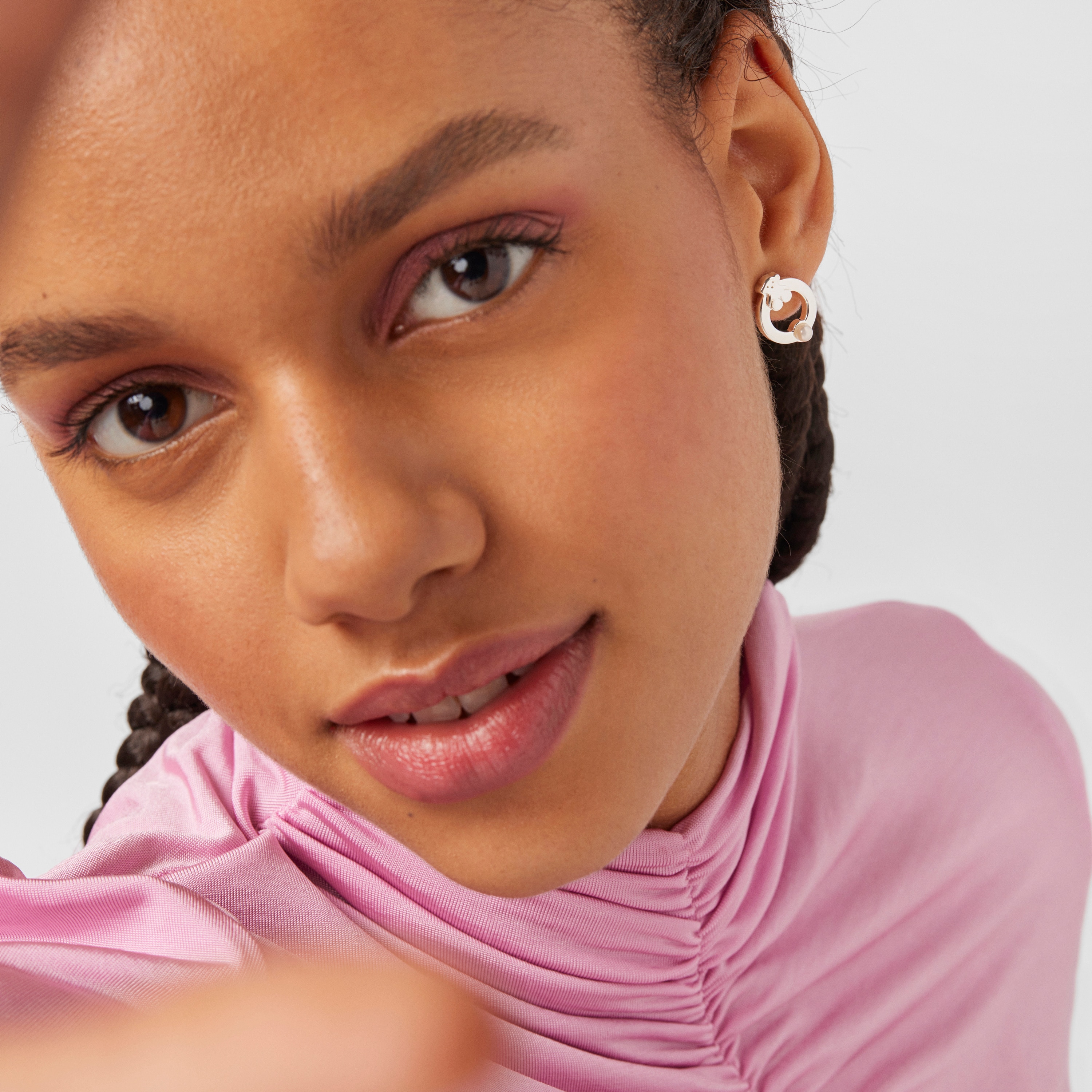 Silver TOUS Super Power Earrings with Pearls Bear motif