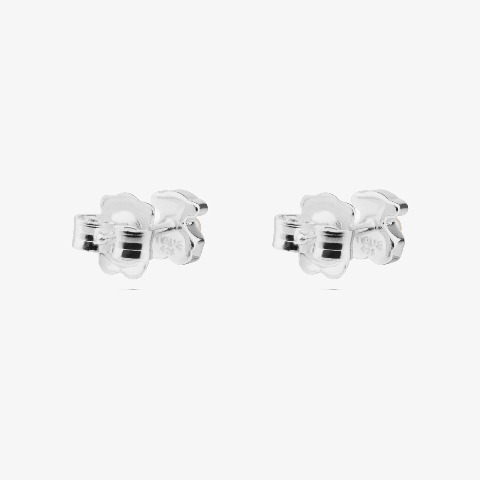 Silver TOUS Super Power Earrings with Pearls Bear motif