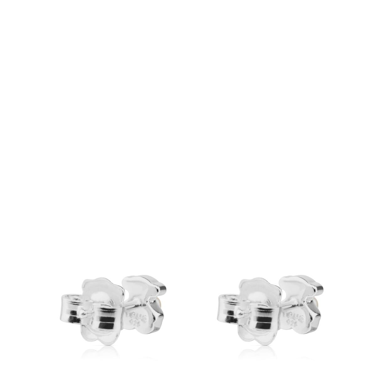 Silver TOUS Super Power Earrings with Pearls Bear motif