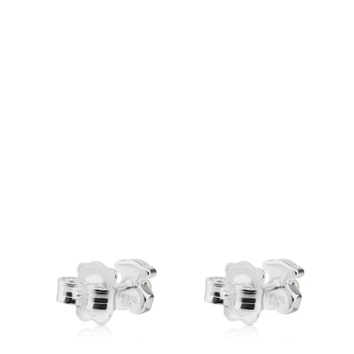 Silver TOUS Super Power Earrings with Pearls Bear motif