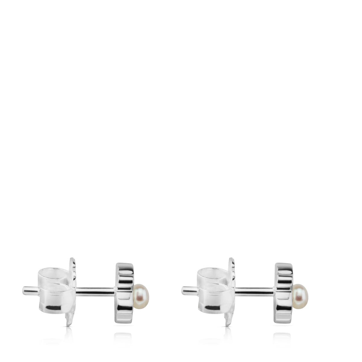 Silver TOUS Super Power Earrings with Pearls Bear motif